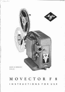 Agfa Movector F 8 manual. Camera Instructions.